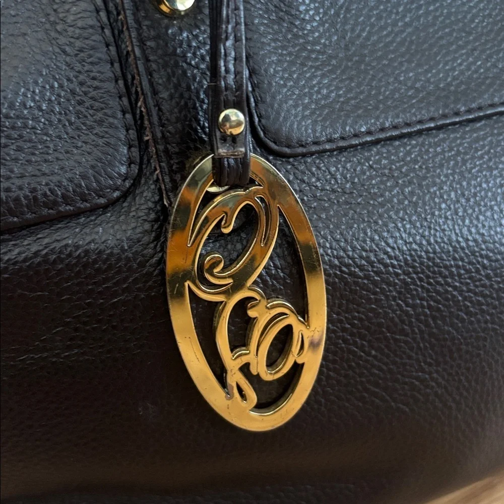 Onna Ehrlich Pebbled Leather Tote | Chocolate Brown Work Bag | Quiet Luxury - Picture 7 of 15